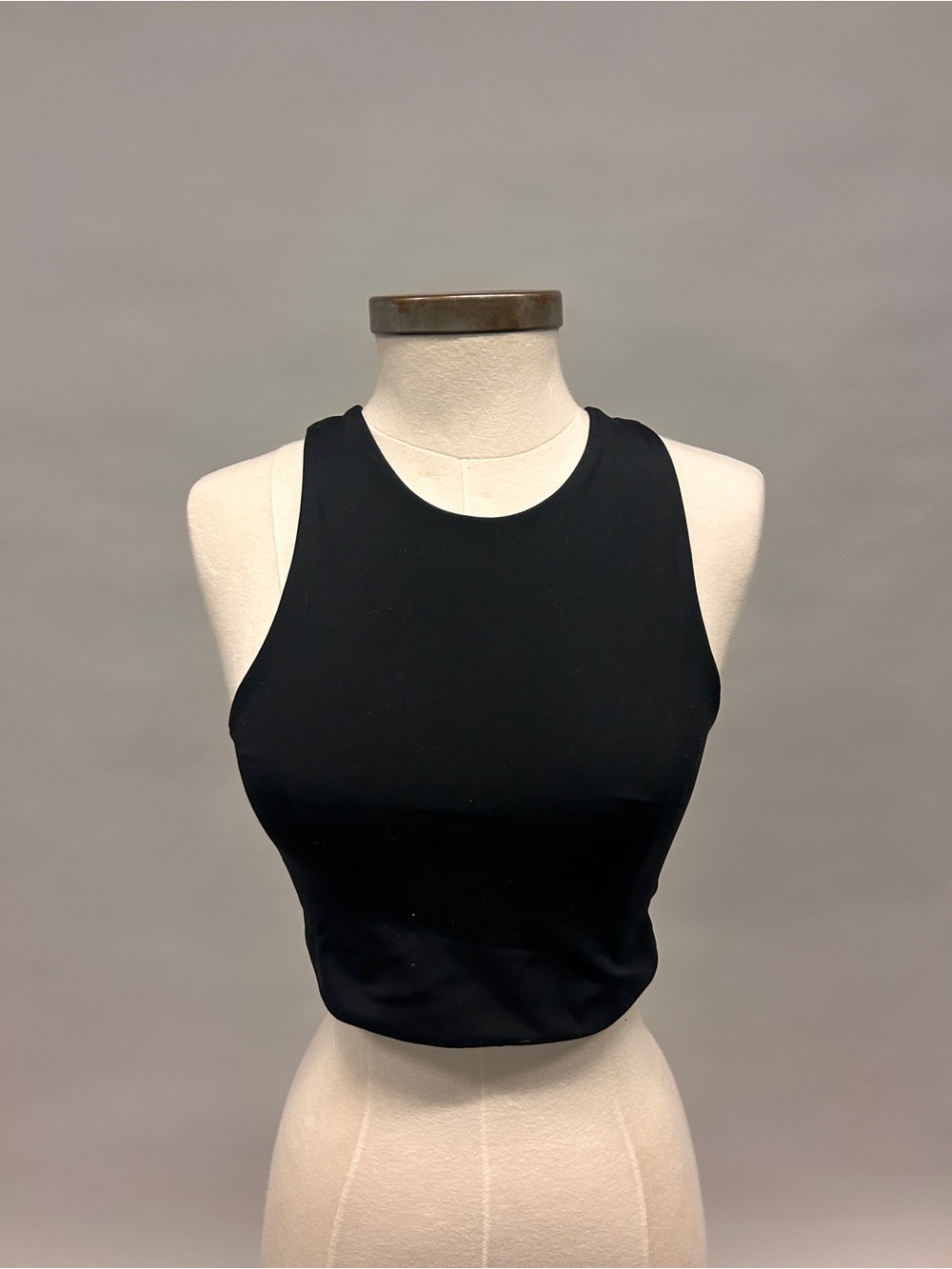 girlfriend collective Black High-Neck Crop Tank